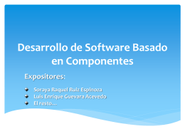 Desarrollo de Software Basado en Componentes