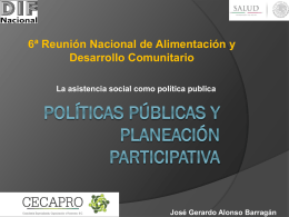Políticas públicas y planeación participativa