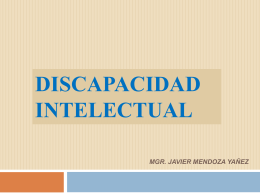 13 DISCAPACIDAD INTELECTUAL Mgr Javier Mendoza