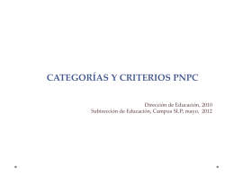 Criterios PNPC