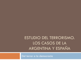 Estudio del terrorismo en la Argentina y en Españ