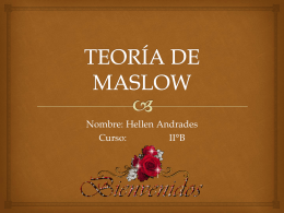 TEORÍA DE MASLOW