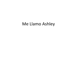 Me Llamo Ashley - Ashley Ellis portfolio