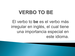 VERBO TO BE