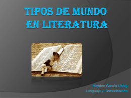 TIPOS DE MUNDO EN LITERATURA