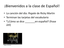 Slide 1 - ¡Bienvenidos a la clase de español!