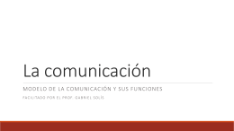 Modelo de comunicacion y sus funciones