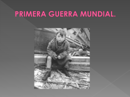 PRIMERA GUERRA MUNDIAL.