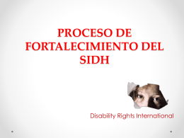 Proceso de Fortalecimiento del SIDH