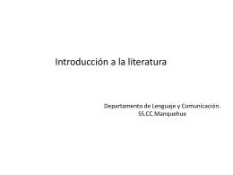 Concepto de literatura - Colegio SS.CC. Manquehue