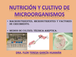 nutrición y cultivo de microorganismos