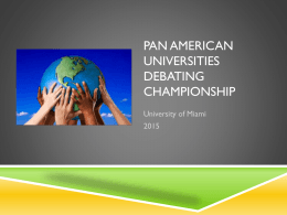 Pan American Universities debating championship