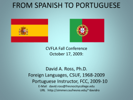 FROM SPANISH TO PORTUGUESE