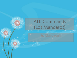 ALL Commands (Los Mandatos)