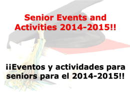 Senior Events 2010