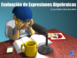 Evaluación de Expresiones Algebraicas