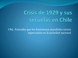 Crisis de 1929 y sus secuelas en Chile