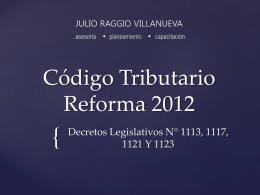 Codigo Tributario Reforma 2012