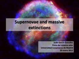 Supernovae and massive extinctions