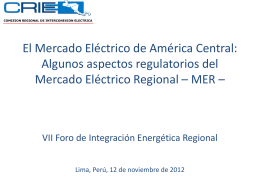 El Mercado Electrico de América Central