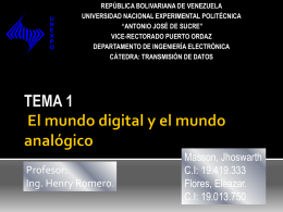 TEMA 1 El mundo digital y el mundo analógico