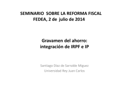 Gravamen del ahorro: integración de IRPF e IP