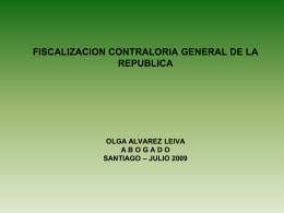 FISCALIZACION CONTRALORIA GENERAL DE LA REPUBLICA