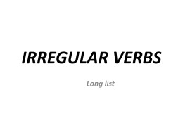 Irregular verbs – 3º ciclo