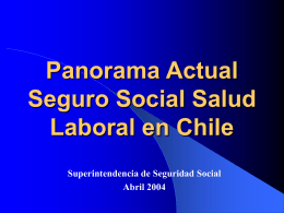 El Sistema de Seguridad Social Chileno