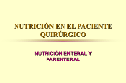 NUTRICIÓN EN EL PACIENTE QUIRÚRGICO