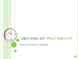LA HORA – THE TIME