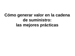 Cómo generar valor en la cadena de suministro: las