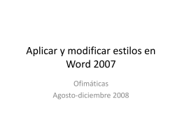 Aplicar y modificar estilos en Word 2003