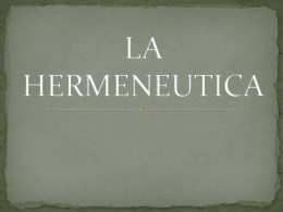 LA HERMENEUTICA