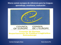 Marco común europeo de referencia para las lenguas