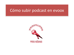 Cómo subir podcast en evoox