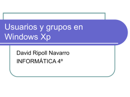 Usuarios y grupos en Windows Xp
