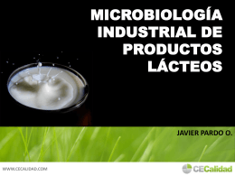 MICROBIOLOGÍA DE LOS PRODUCTOS LÁCTEOS