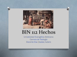 BIN 112 Hechos