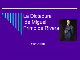 La Dictadura de Primo de Rivera
