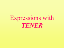 Expressions with tener