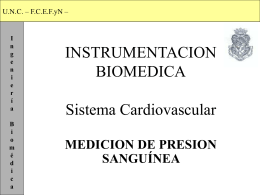 INSTRUMENTACION BIOMEDICA Sistema Cardiovascular