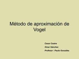 Método de aproximación de Vogel