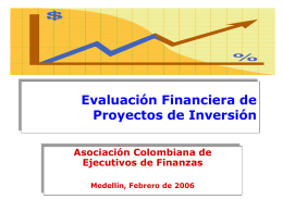 Evaluación Financiera de Proyectos de Inversión