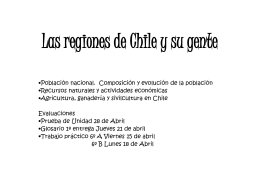 Las regiones de Chile y su gente
