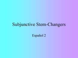 Subjunctive Stem