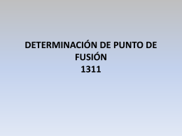 DETERMINACIÓN DE PUNTO DE FUSIÓN