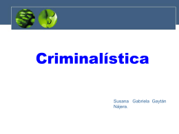 CRIMINALÍSTICA