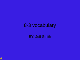 8-3 vocabulary