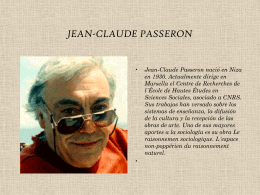 JEAN-CLAUDE PASSERON